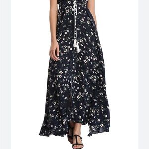 Floral Navy Maxi Skirt